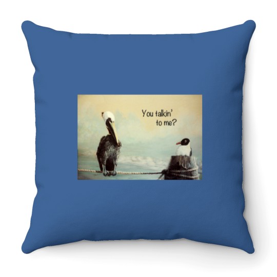 Discover Brown Pelican & Seagull Throw Pillows