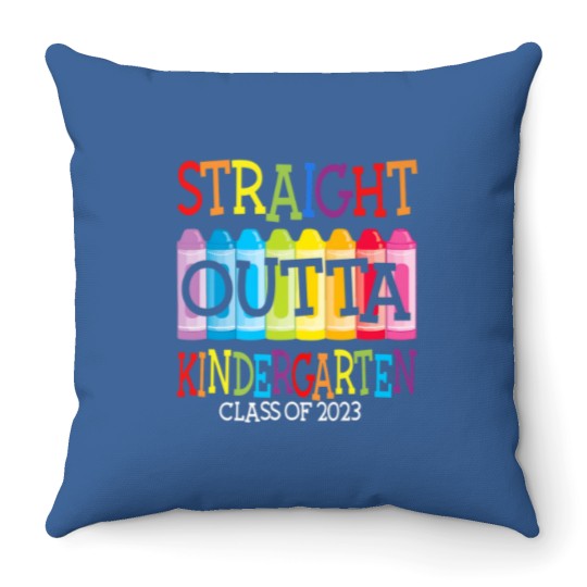 Discover Straight Outta Kindergarten Senior Class Of 2023 Throw Pillows