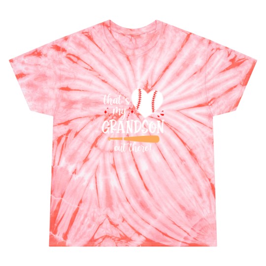 Discover Thats My Grandson Out There Gifts Women Baseball Grandma Mom Tie Dye T-Shirts