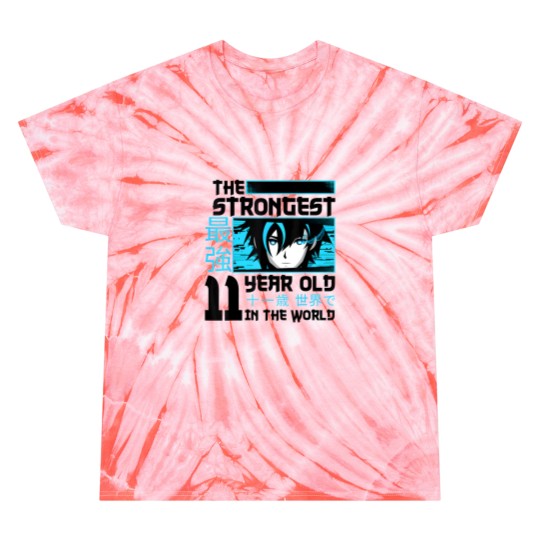 Discover Strongest 11 Year Old Anime Isekai Theme 11th Birthday Party Tie Dye T-Shirts