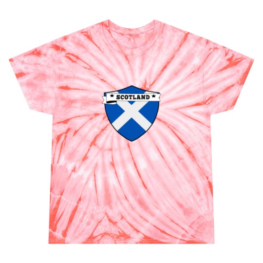 Discover Tie Dye T-Shirts with Minimalist Scotland Flag