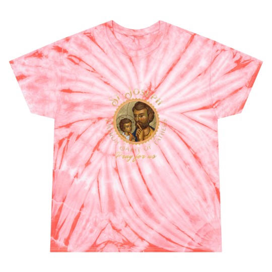 Discover St Joseph Father's Day Catholic Patron Saint Pra Tie Dye T-Shirts
