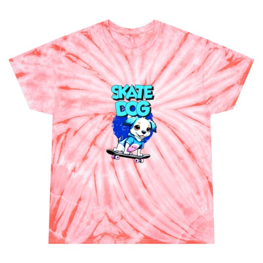 Discover Skate Dog Tie Dye T-Shirts