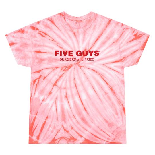 Discover Five Guys Burgers and Fries Restaurant Logo Tie Dye T-Shirts
