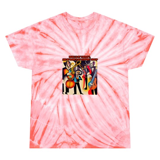 Discover Music Therapy Band Support Group Tie Dye T-Shirt