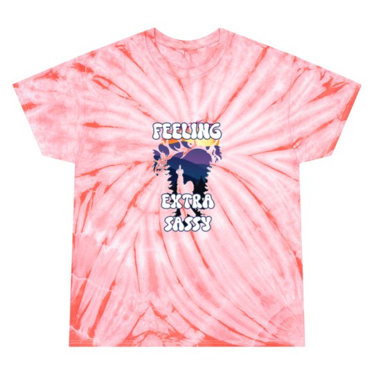 Discover Feeling Extra Sassy Funny Sasquatch Giving the MiddleFinger Tie Dye T-Shirts