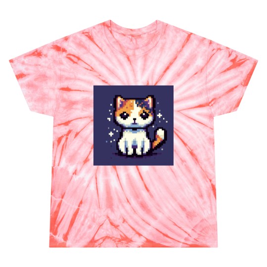 Discover Pixel Calico Cat Tie Dye T-Shirts