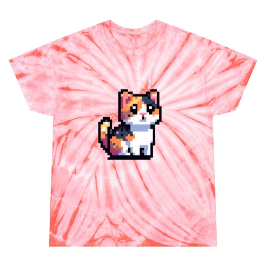 Discover Pixel Calico Cat Tie Dye T-Shirts