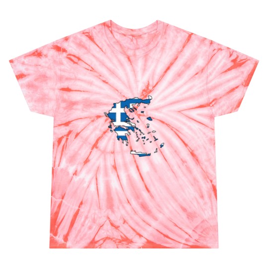 Discover Greece Map With Greek Flag Sticker Tie Dye T-Shirts