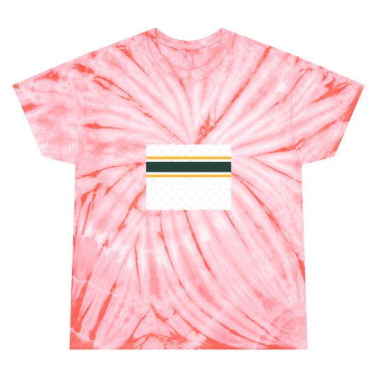 Discover White, Green, &amp Gold Power Stripe Tie Dye T-Shirts