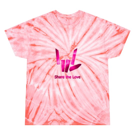 Discover Share The Love Pink Galaxy Logo Tie Dye T-Shirt