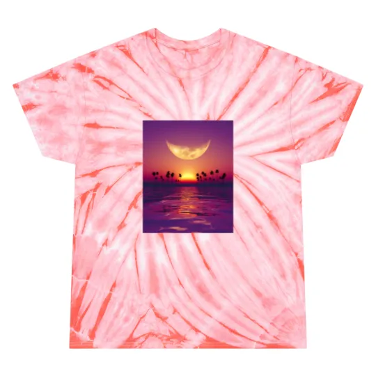 Discover big moon  georgia okeeffe pink moon over water140 Tie Dye T-Shirts