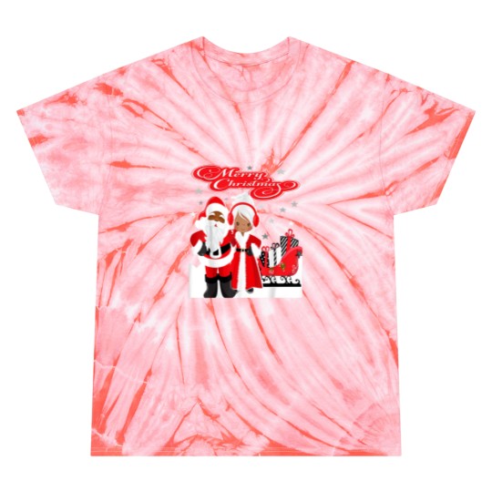 Discover Merry Christmas Santa Claus Mrs Claus African American Tie Dye T-Shirts