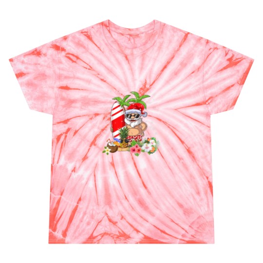 Discover Christmas In July Santa Hawaiian Surfing Summer Surf Tie Dye T-Shirts