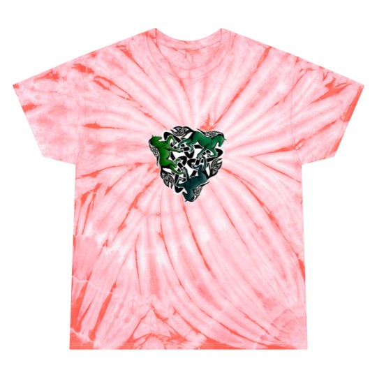 Discover Triquetra Green Horses Tie Dye T-Shirts