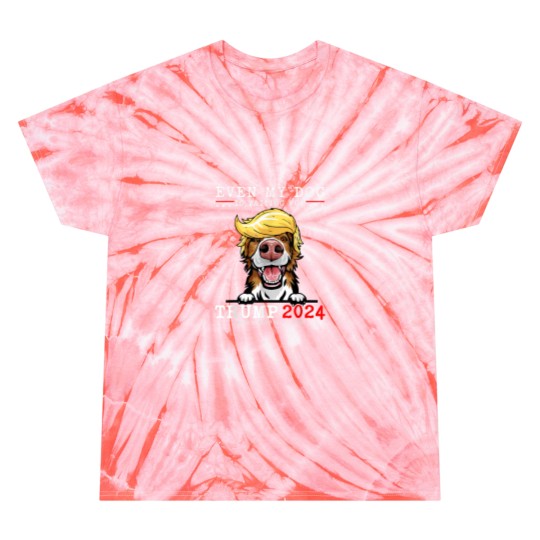 Discover Border Collie Dog Even My Dog Is Waiting For Trump 2024 Tie Dye T-Shirts