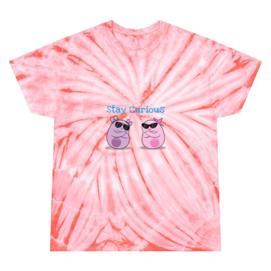 Discover Stay Curious! with the Amoeba Sisters Tie Dye T-Shirts
