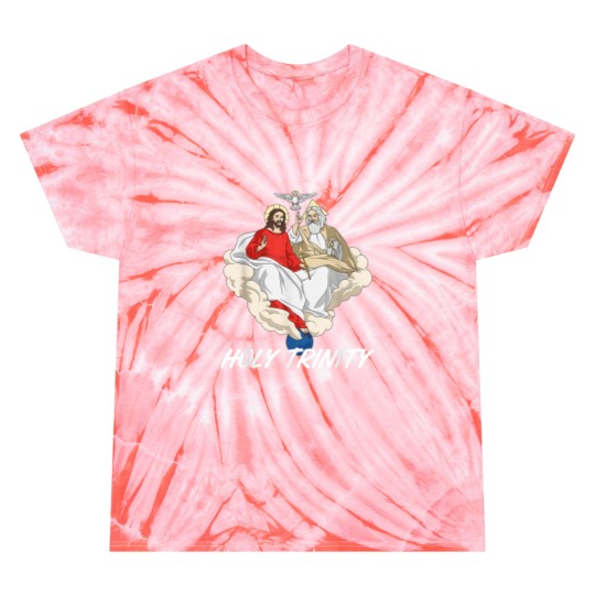 Discover Holy Trinity Father Son and Holy Spirit Catholic Tie Dye T-Shirts