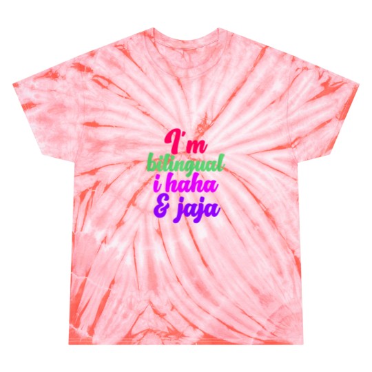 Discover Funny Im Bilingual I Haha and Jaja Bilingual Teacher Tie Dye T-Shirts