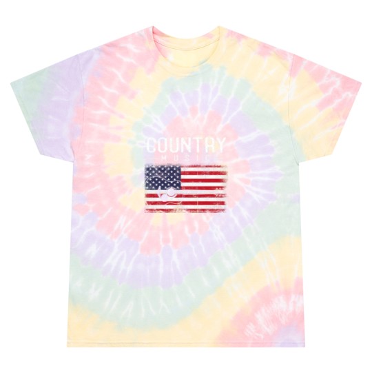 Discover Country Music Vintage Guitar American Flag 21 Tie Dye T-Shirts