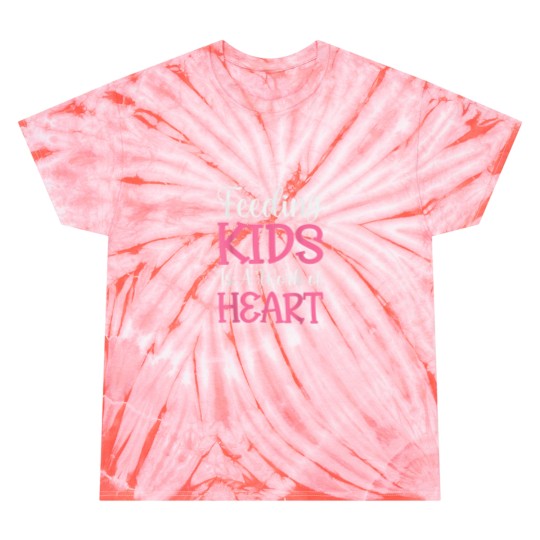 Discover Feeding Kids is a Work of Heart Cafeteria School Lunch Lady 9150 Tie Dye T-Shirts