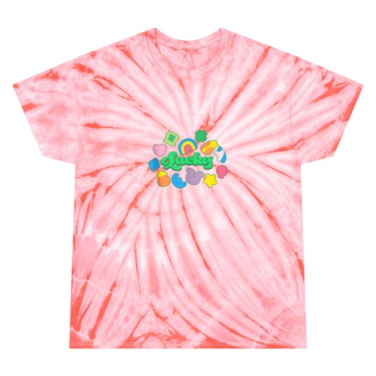 Discover Lucky Charm Shapes Marshmallows Happy St Patricks Day Irish Tie Dye T-Shirts