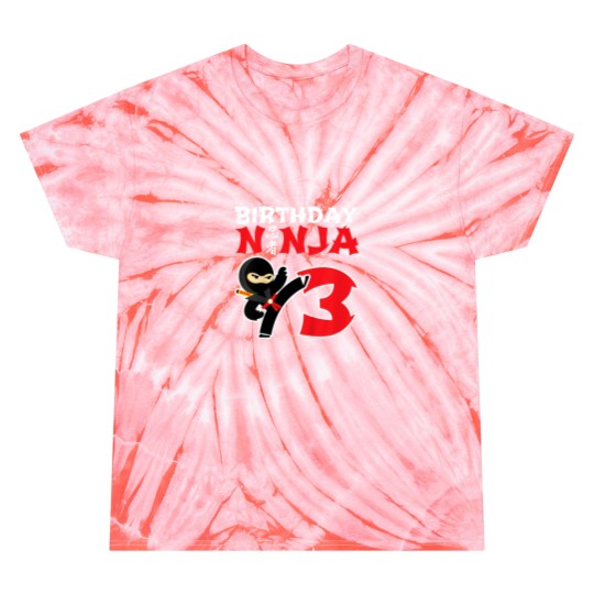 Discover Kids Birthday Ninja Shirt 3 Year Old Ninja Birthday Party Theme Tie Dye T-Shirts