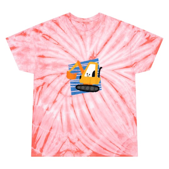 Discover Kids Construction Excavator Machine Cartoon Graphic for Tie Dye T-Shirts