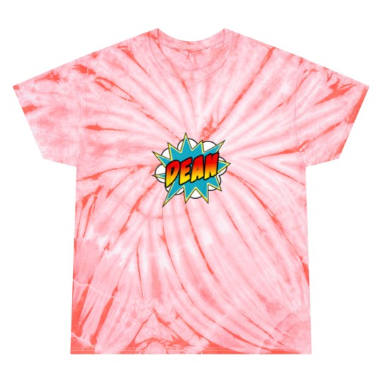 Discover Kids Boys Dean Name Comic Book Superhero Tie Dye T-Shirts