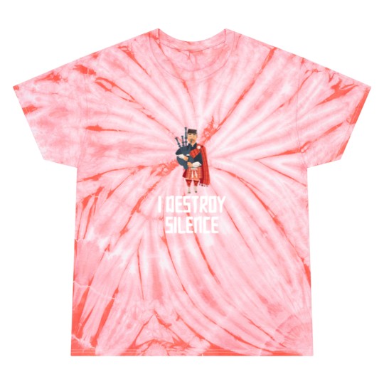 Discover I Destroy Silence Funny Bagpiper Musician Gift Tie Dye T Shirts