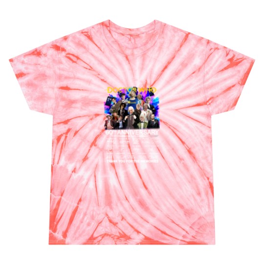 Discover Doctor Who 60th Anniversary 1963 - 2023 Signature Thank You Tie Dye T Shirts