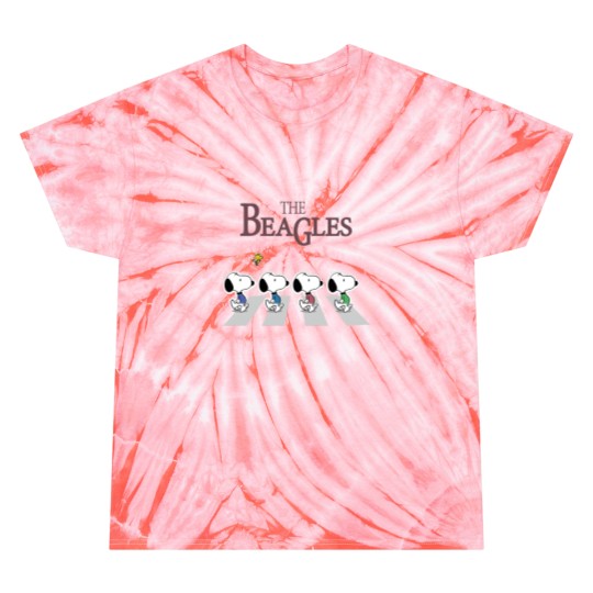 Discover The Beagles Abbey Road Inspired Tie Dye T Shirts, Snoopy Tie Dye T Shirts