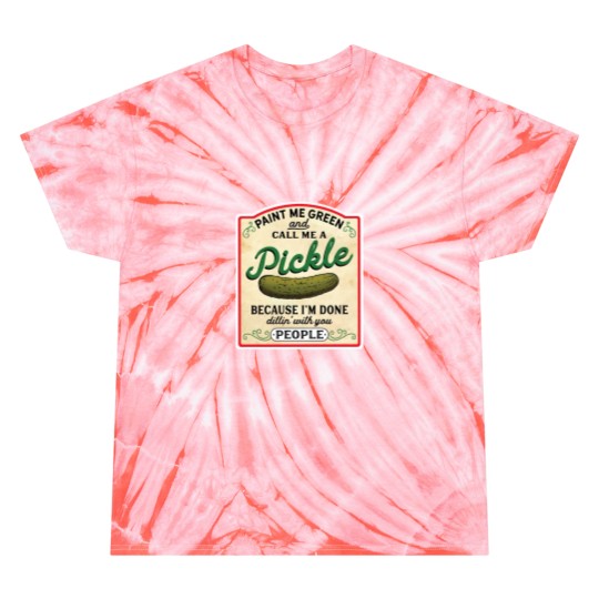 Discover Vintage Green Pickle Tie Dye T-Shirt