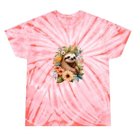 Discover Tie Dye Floral Sloth Baby T-Shirts
