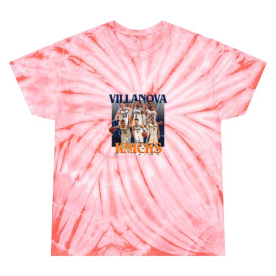 Discover NEW Villanova Knicks Josh Hart, Jalen Brunson and Donte Divincenzo Vintage Graphic Unisex Tie Dye T Shirts