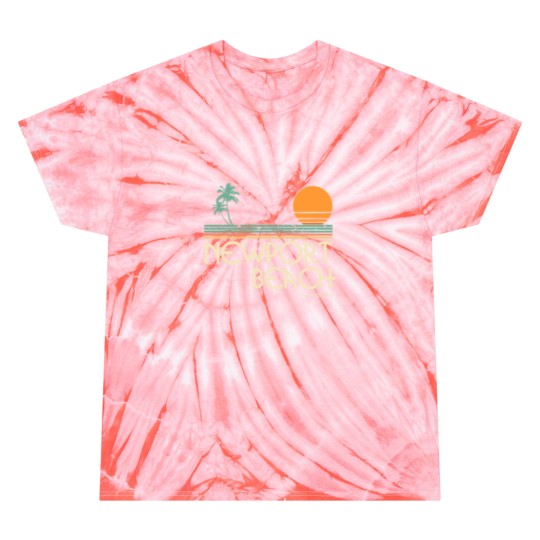 Discover Vintage Newport Beach California Sunset Palms birt Tie Dye T Shirts
