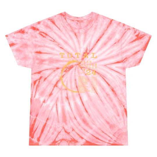 Discover Total Solar Eclipse Tie Dye T-Shirt, April 8, 2024 North American Path