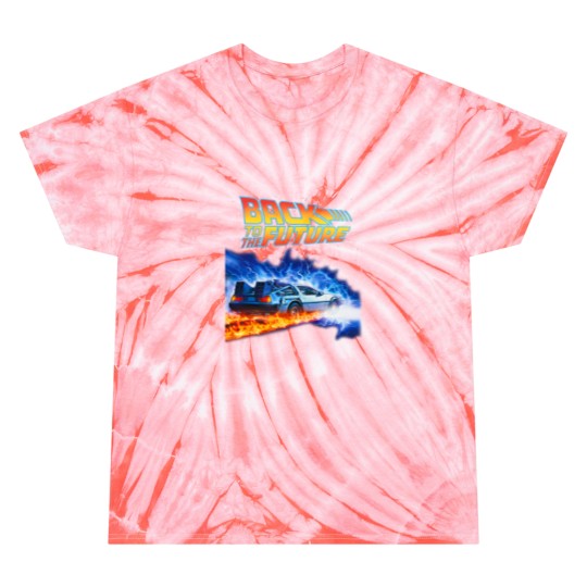 Discover back to the future PNG just DTF halftone black Tie Dye T Shirts