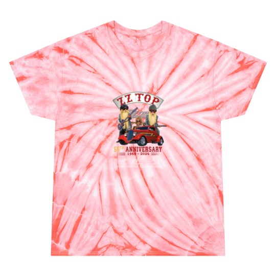 Discover ZZ Top 55th Anniversary Tie Dye T Shirts, ZZ Top Rock Band Tie Dye T Shirts