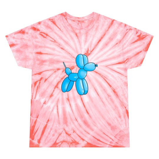 Discover Blue Cartoon Ballon dog Tie Dye T Shirts