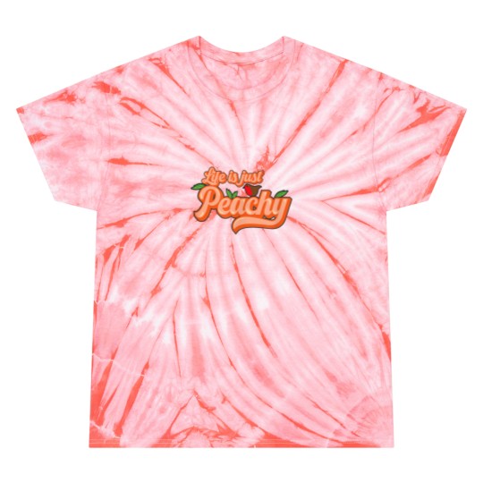 Discover Cute Happy Life Is Just Peachy Summer Fun Gift Tie Dye T-Shirts