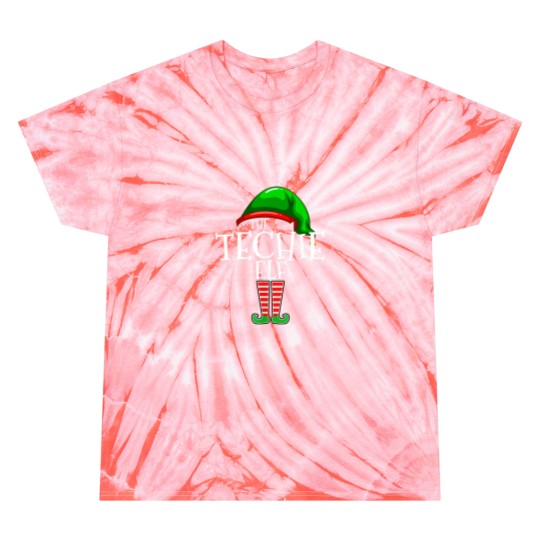Discover The Techie Elf Family Matching Group Christmas Gift Funny Tie Dye T-Shirts