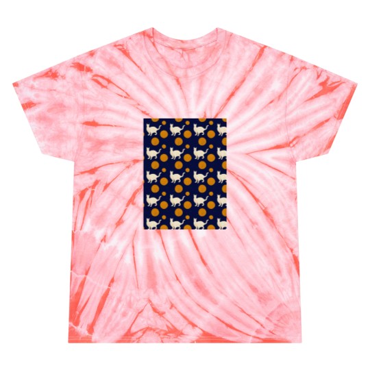 Discover White Cat Orange Polka Dots - Matisse-esque Graphic Tie Dye T-Shirts