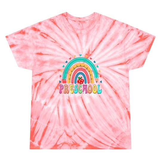 Discover Preschool Dream Team Pencil Happy First Day Of School Tie Dye T-Shirts
