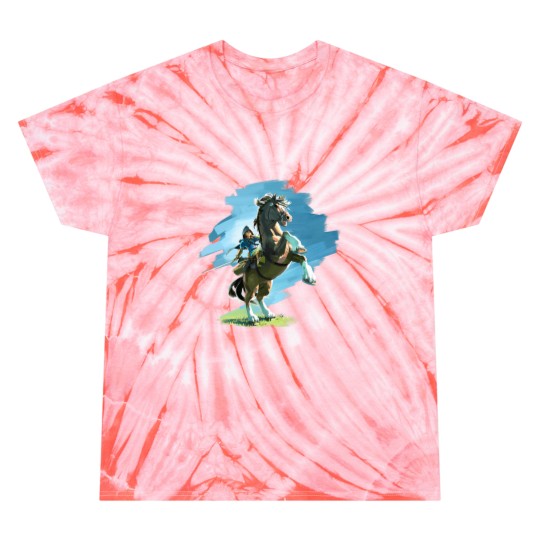 Discover The Legend Of Zelda Breath Of The Wild Link And Epona Paint Tie Dye T-Shirts