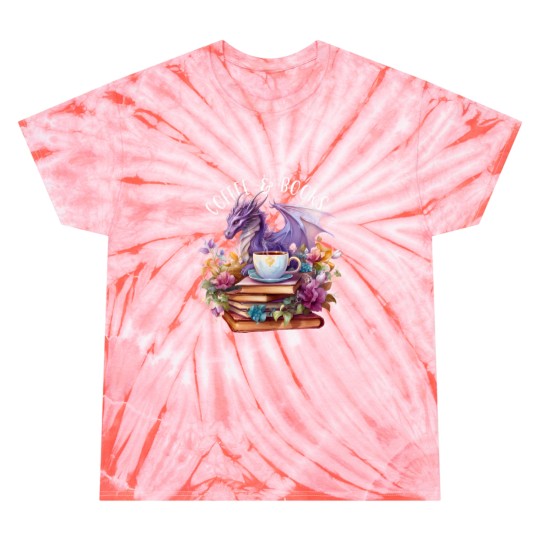 Discover Dragons Coffee Books Bookworm Fantasy Dragon Lover Themed Tie Dye T-Shirts