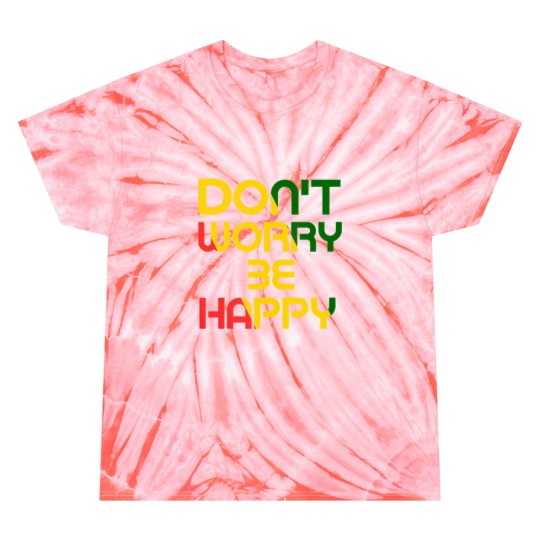 Discover Dont Worry But Be Happy Rasta Reggae Jamaica Theme Tie Dye T-Shirts