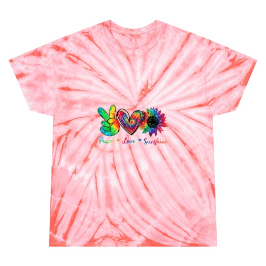 Discover Peace Love Sunshine Sunflower Hippie Tie Dye Tie Dye T-Shirts