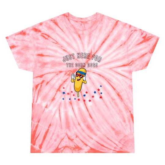 Discover Corn dog lover Corndog state fair Just here for the corndogs Tie Dye T-Shirts
