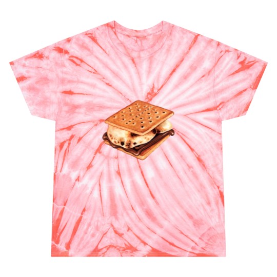 Discover Smores Pattern Brown Tie Dye T-Shirts